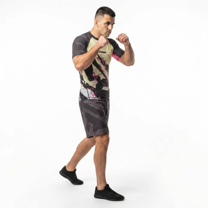 New Custom Slim Fit Quick Dry Men's Rashguard+<b>shorts</b> Set for MMA Fight Wear for Jiu Jitsu & <b>Grappling</b> - Product Image 6