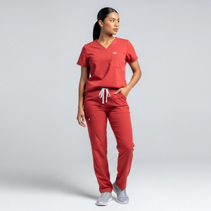 Woven Nurse <b>Scrubs</b> Uniform <b>Set</b> for Hospital Staff Stand Collar Custom Color Medical Apparel Breathable Comfortable <b>Scrub</b> <b>Sets</b> - Product Image 2