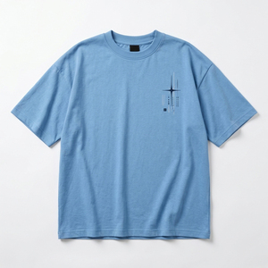 T-shirt surdimensionné bleu ciel pour homme, entièrement personnalisable, prix de gros - Product Image 1