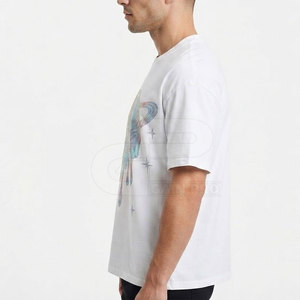 Camiseta de Lujo con Estampado Reflectante para Hombre, Camiseta de Algodón Premium de Manga Corta, Transpirable, Informal, Moderna, para Uso Diario - Product Image 5