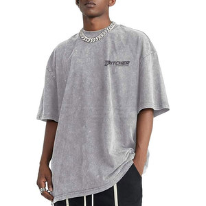 Camiseta de Hombre con Lavado Ácido, Textura Única, Material Suave, Cómoda, Estilo Urbano, Nueva Llegada - Product Image 5