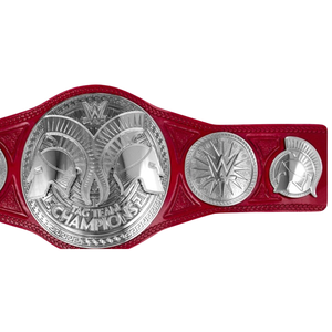 WWE Tag Team Championship Belt Premium Customizable Red Strap High-Quality Wrestling Title Trophy - Product Image 6