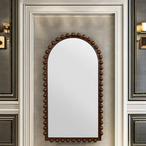 Miroir sur pied ovale en fer forgé fait main de luxe sur mesure avec cadre métallique pour mariage et Ramadan - Product Image 1