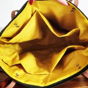 Leather <b>Canvas</b> <b>Tote</b> Bag Vintage <b>Canvas</b> Shoulder Handbag Travel Work Shopping Large Capacity Open Embroidery LCTB-0091 - Product Image 6