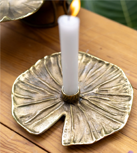 Brass <b>Square</b> Christmas <b>Candle</b> Pillar Holder with Leaf Design Eco-Friendly High Quality Handicrafts - Product Image 1