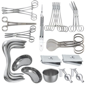 Ensemble d'instruments chirurgicaux gynécologiques de qualité hospitalière, 25 pièces, en acier inoxydable allemand, meilleur fournisseur en gros - Product Image 1