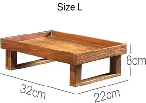 Unicorn Handicrafts Handmade Wooden Serving <b>Tray</b> <b>with</b> <b>Handles</b> for Coffee <b>Tea</b> Breakfast Snacks Food Dining Home Restaurant - Product Image 2
