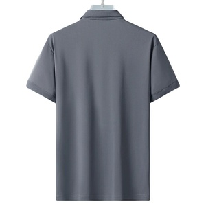 Nuevas camisetas informales de poliéster de bambú para hombre, camisetas Polo de manga corta sólidas, camisetas holgadas de verano con cuello abotonado para hombre, Tops para hombre - Product Image 4