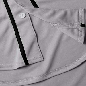 Maillot de baseball/softball pour adulte, surdimensionné, respirant, à séchage rapide, avec boutons, en maille, en sergé, brodé, style streetwear - Product Image 4