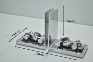 Sujetalibros de Aluminio de Alta Calidad con Acabado Espejo, Decorativos, para Hogar u Oficina, Disponibles para la Venta - Product Image 4