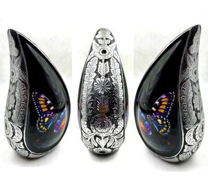 Handcrafted Aluminum Tear Drop Memorial <b>Ash</b> <b>Keepsake</b> Urn Tribute Holder Designed With Secure Decorative Lid Closure - Product Image 6