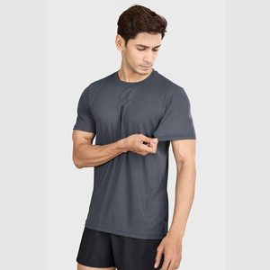 เสื้อยืดออกกำลังกายผู้ชายผ้าฝ้าย 100% แห้งเร็ว ป้องกันรังสียูวี สกรีนโลโก้ตามสั่ง ขายส่ง - Product Image 1
