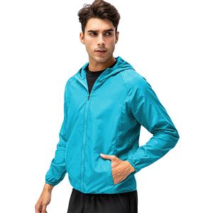 Chaqueta cortavientos de poliéster y nailon ligera personalizada para hombre, ropa informal con Estilo, Colores Sólidos con capucha - Product Image 3