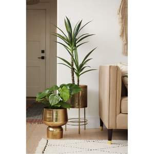 Luxury Gold Metal Planter Stand Indoor Decorative Brass Flower Pot for Living Room Modern Nordic Large Tall Plant Pot Holder - Product Image 1