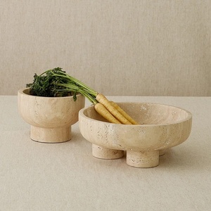 Bols en travertin moderne avec un design robuste, un style d'affichage élégant et une fonctionnalité de décoration polyvalente - Product Image 2