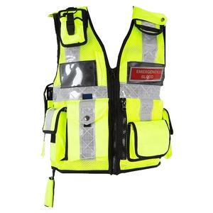 Paramédico DE SEGURIDAD Chaleco reflectante de alta visibilidad Cremallera frontal Precio barato Chalecos DE SEGURIDAD Chaleco táctico Hi Viz - Product Image 1