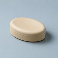 Boîte à bijoux ovale en pulpe moulée en gros avec insert à fente pour bague, emballage de luxe biodégradable personnalisé