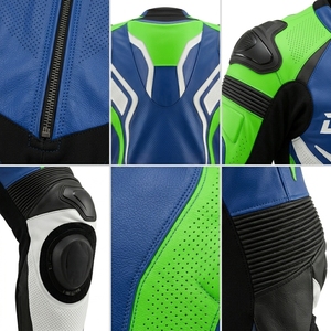 Traje de Cuero Personalizado para Motociclismo de Competición, Guantes, Botas, Kit OEM ODM al por Mayor, Equipo de Protección de Piel de Vacuno Perforada para Días de Pista - Product Image 6