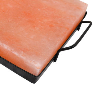 Plaque de cuisson en sel rose de l'Himalaya raffiné de qualité supérieure, avec support en acier inoxydable, brique de sel rose naturel. - Product Image 4