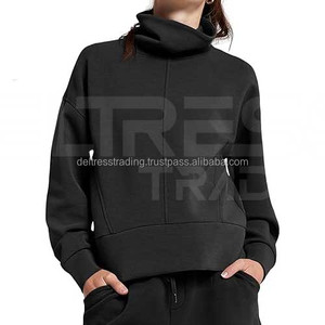 Sudadera Tejida de Manga Larga para Mujer, Estilo Moderno 2024, Ropa de Invierno de Alta Calidad, Cuello Alto, Secado Rápido - Product Image 5