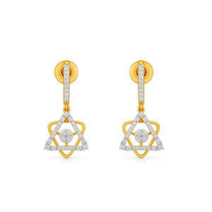 Pendientes de Diamantes con Forma de Triángulo Geométrico - Product Image 1