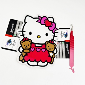 Hot Selling Customizable Hello Kitty Acrylic Lash Tile Card Design <b>Eyelash</b> Tools with <b>Magnet</b> Lash Holder Sustainable Lash Tiles - Product Image 6