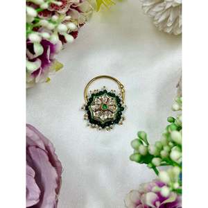 Sita Traditional Nose Ring-Indian Ethnic Artificial Cultural Collectible Jewelry - Product Image 3
