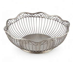 Elegante Cesta de Almacenamiento de Alambre Metálico para Frutas con Diseño Decorativo de Espiral, Diseño de Lujo, Perfecta para una Mesa con Estilo - Product Image 3