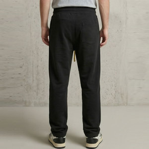 Men's Black High Street Vintage Sweatpants Elastic Waist Casual Joggers Autumn Wear - Product Image 2