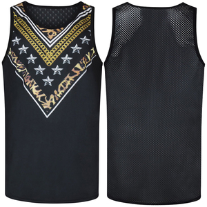 Men's <b>Black</b> V-Neck <b>Tank</b> <b>Top</b> Leopard Print Chain Star Pattern Breathable Polyester Street Style Sleeveless <b>Knitted</b> <b>Top</b> Zipro Ind - Product Image 4