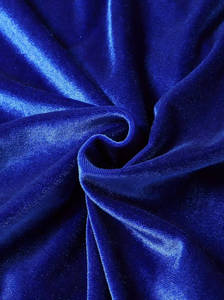 Men Blue Velvet Tracksuit Hoodie Pants Set Solid Color Casual Autumn Wear Full Sleeve Drawstring Closure Regular Fit - Product Image 5