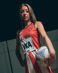Robe de netball courte imprimée pour femmes, uniforme léger, respirant, tissu anti-humidité - Product Image 1