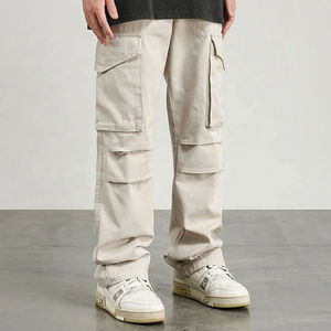 Service OEM – Pantalon cargo décontracté pour homme, taille mi-haute, fermeture élastique, poches, design mi-lourd, 100 % coton, écologique - Product Image 4