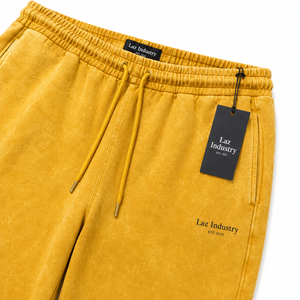 Pantalon de survêtement décontracté pour homme, taille haute, couleur unie, 100% coton, respirant, séchage rapide, qualité supérieure, nouvelle mode, effet délavé à l'acide - Product Image 6