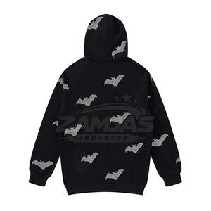 เสื้อฮู้ดผู้ชายแบบใหม่ ประดับเพชร คุณภาพพรีเมียม ดีไซน์ใหม่ ผ้าฝ้าย 100% เสื้อฮู้ดประดับเพชรสำหรับผู้ชาย - Product Image 2