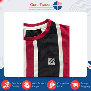ผู้นำด้านการขายเสื้อยืดแขนสั้นลายทางแนวตั้งสำหรับเด็กผู้ชาย คุณภาพดีที่สุด 100% ย้อมสีด้วยเส้นด้าย จากผู้ขายชาวอินเดียโดยตรง - Product Image 6