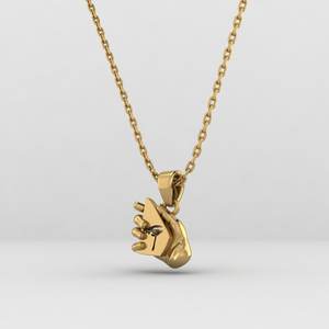 Pendentif breloque chrétienne en argent 925 plaqué rhodium/or avec motif miroir brisé et yeux pleurants – Cadeau - Product Image 2