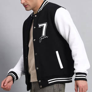 Veste de baseball varsity pour homme de bonne qualité, légère, à séchage rapide, avec broderies et boutons, style veste letterman pour homme - Product Image 3