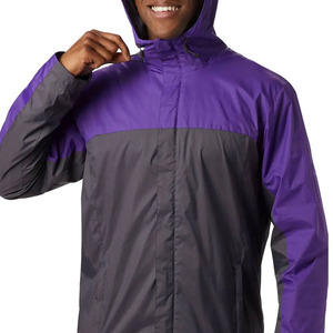 Multi Panel <b>Men's</b> Hooded Windbreaker Jackets <b>Coats</b> Waterproof Outdoor Hiking Wear Zipper <b>Rain</b> Jacket Outerwear Jacket <b>Men</b> - Product Image 5