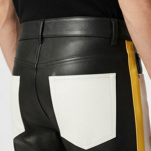 <b>Men</b> Genuine <b>Leather</b> Slim Fit <b>Pants</b> Wholesale <b>Men</b> <b>Leather</b> Trouser With <b>Pant</b> <b>Men's</b> <b>Leather</b> Biker Trousers Custom Design - Product Image 5