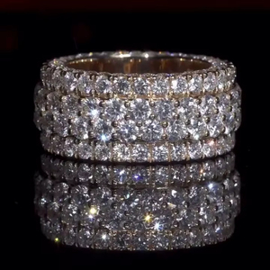 Luxury Jewelry Customization IGI Certified Diamond Jewelry Gold Plated VVS Moissanite Diamond Hip Hop Diamond <b>Rings</b> for <b>Men</b> - Product Image 1