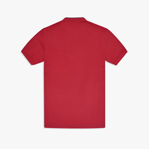 เสื้อเชิ้ตแขนสั้นผู้ชาย ผ้าถักเนื้อนุ่ม ระบายอากาศได้ดี น้ำหนัก 220 กรัม สีแดง ขาว กรมท่า - Product Image 2