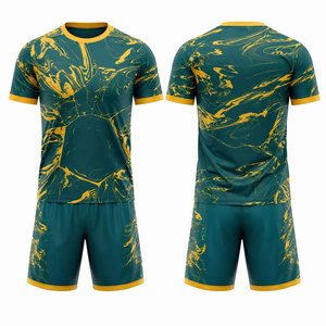 Uniforme de Fútbol Cosido para Hombre Adulto, Doble Costura Resistente, Número, Nombre, Logotipo del Equipo, Transpirable, Color Personalizado, OEM, Venta al Por Mayor de Fábrica - Product Image 1