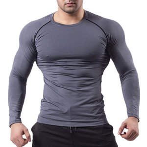 Chemises de compression à bas prix pour hommes, manches longues, vêtements de sport, entraînement, gym, fitness, t-shirt - Product Image 5