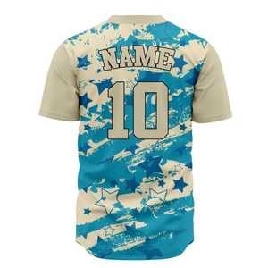 Camiseta de Béisbol Personalizada para Hombre, Amarilla y Negra a Rayas, con Estampado Sublimado, Cierre de Botones, Manga Corta, Uniforme de Equipo 2026 - Product Image 4