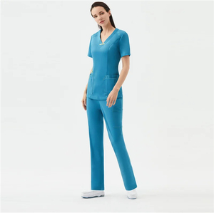 Women Medical <b>Scrub</b> <b>Top</b> Shirt Breathable Comfortable Hospital Uniform Custom OEM Private Label Factory Manufacturer <b>Scrub</b> <b>Top</b> - Product Image 3