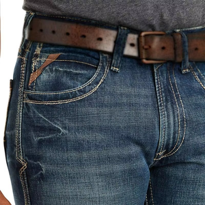 Jeans Vaqueros de Mezclilla para Hombre al por Mayor, Estilo Western Clásico, Corte Recto, Corte Bootcut, Cómodos, Duraderos, Pantalones Casuales de Trabajo - Product Image 3