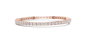 Bracelets/Bangles de luxe en or rose 18 carats plaqué rhodium avec diamant brillant de 5,7 carats cultivé en laboratoire, pour usage quotidien, bureau ou mariage - Product Image 4
