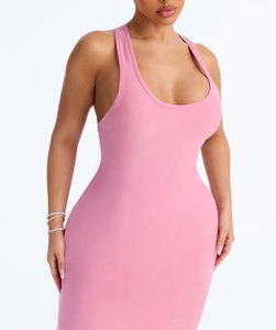 Women <b>Pink</b> Color New Fashion Party Maxi <b>Dress</b> Custom Oem Outerwear Summer Casual <b>Dresses</b> For women - Product Image 3