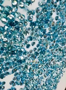 Diamante de corte único, azul elegante, CVD, cultivado en laboratorio, redondo brillante, 2.40-2.50mm, VVS1-VVS2, suelto, Maharashtra Watch - Product Image 3